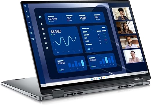 Dell Latitude 9450 2-in-1 Laptop (2024) Touch | 14" 2560x1600 QHD+ | Core Ultra 7-165U - 256GB SSD Hard Drive - 16GB RAM | 12 cores @ 4.9 GHz Win 11 Pro Black