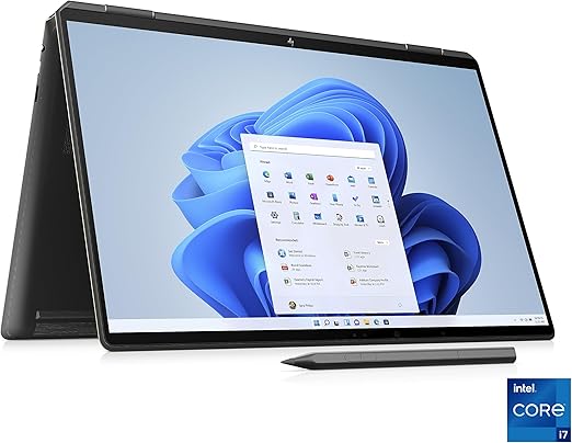 HP Spectre x360 2 in 1 Laptop 16-f2004ne,16" UHD+ touch screen, 13th Gen Intel Evo Platform, 16GB RAM, 1TB SSD, 4GB Intel Arc A370M Graphics, Windows 11 Home, En -Ar KB, Nightfall black [7Q7A1EA]